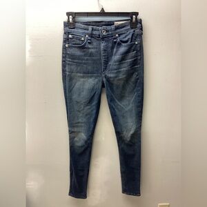 rag & bone Women's Blue Nina High Rise Skinny Jeans